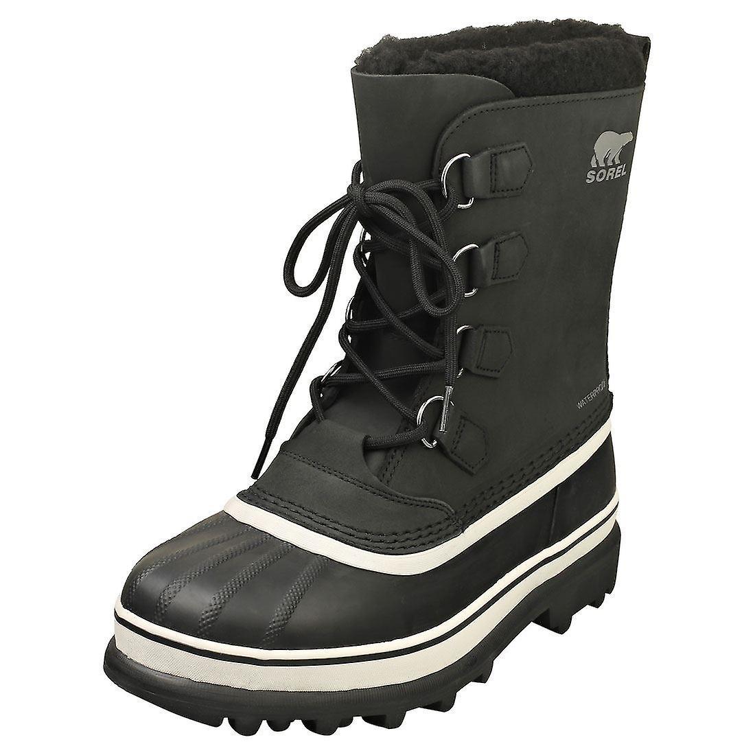 SOREL Caribou Waterproof Mens Ankle Boots in Black Stone 9 UK