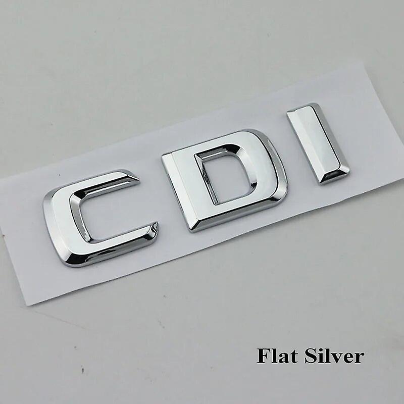 Hikig Abs 3d Black Chrome Letters For Car Trunk Cdi Sticker Emblem Logo Badge For Mercedes Ml 270 W163 Ml 320 Cdi 4matic Accessories Flat Silver