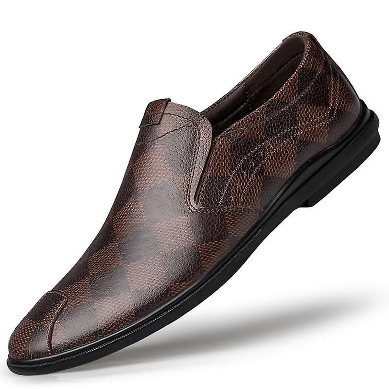 Mickcara men's a1sw00 slip-on loafer Brown Us5.5/eu37