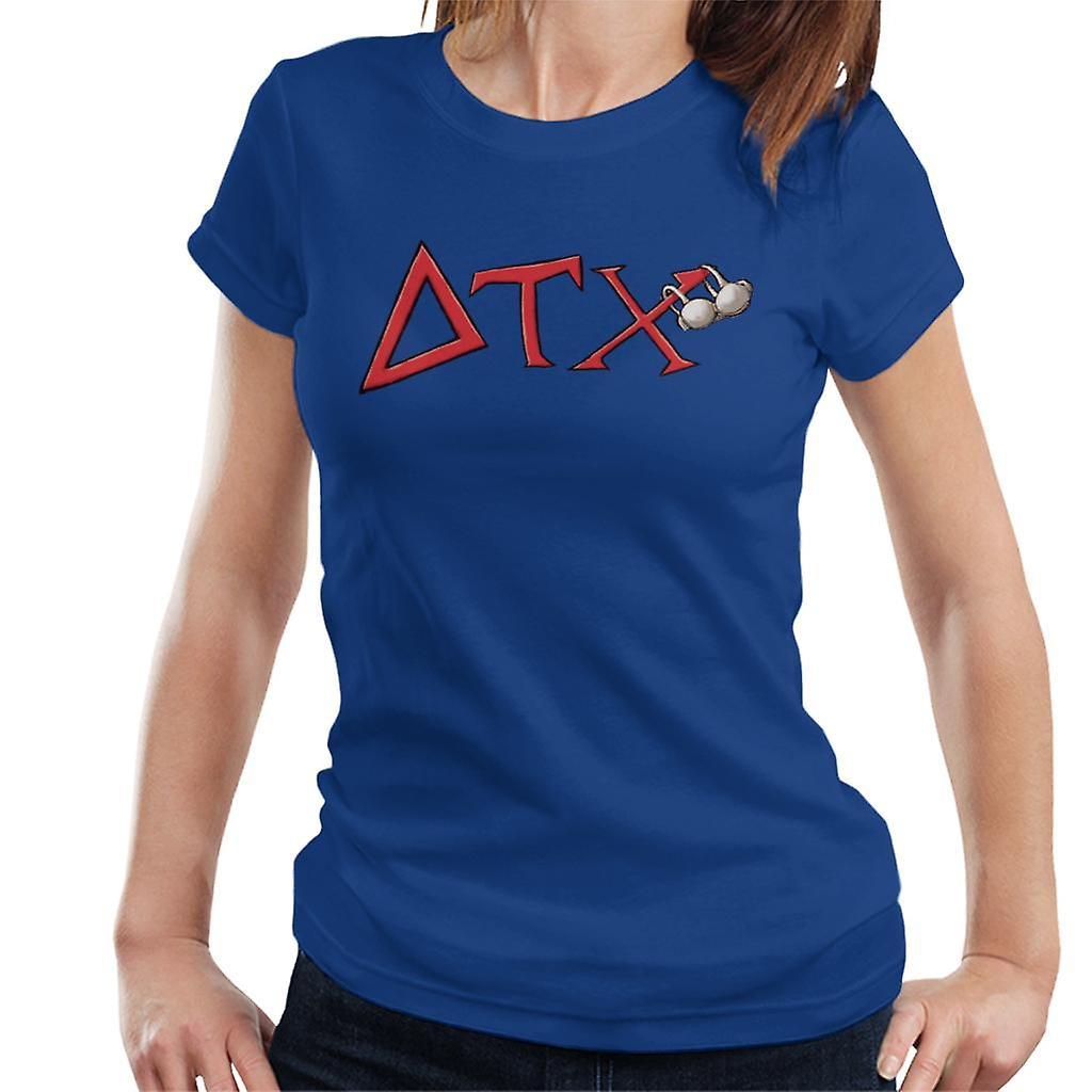 Animal House DTX Red Logo Women's T-Shirt Royal Blue Medium