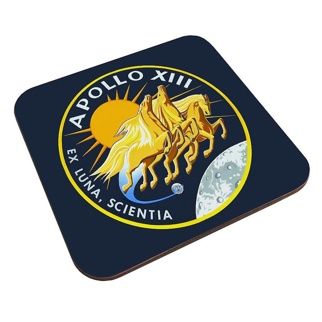 NASA Apollo 13 Mission Badge Coaster Navy Blue 9 x 9 cm