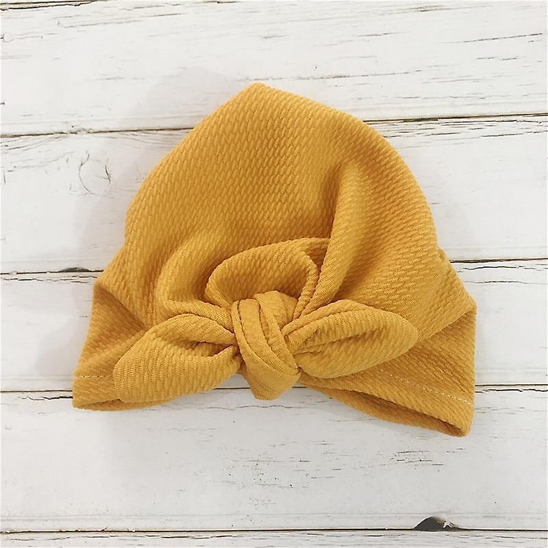 Slowmoose Rabbit Ears - Boho Hat- Beanie Scarf Turban Head Wrap Cap Yellow