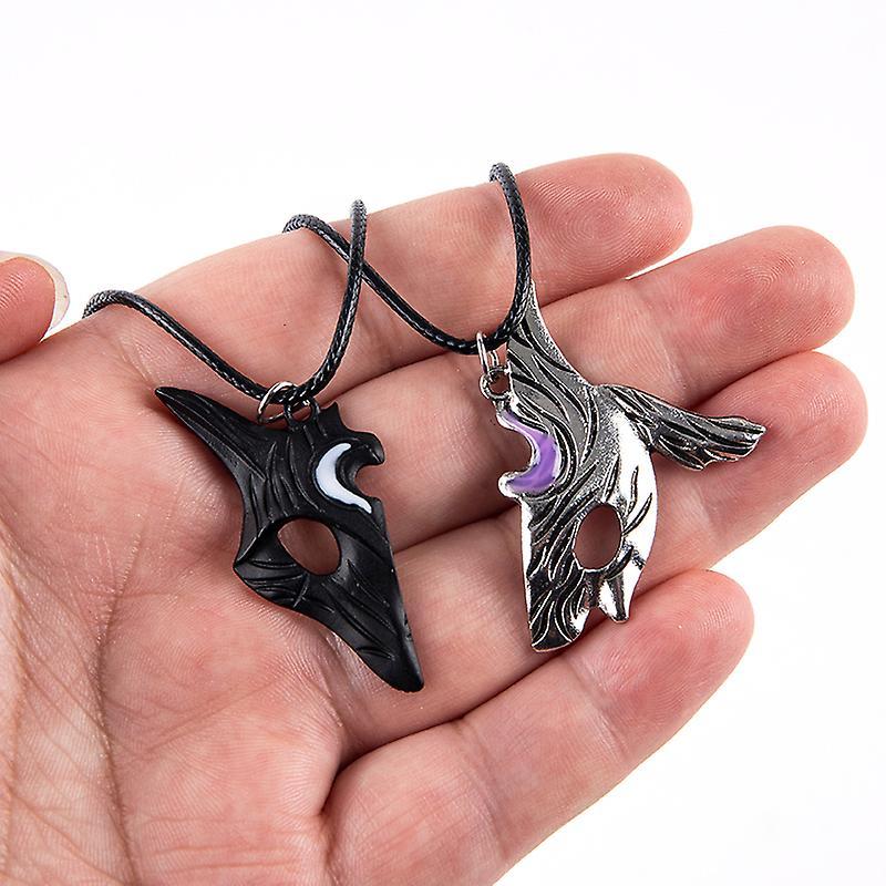 He Fei Mao Qiang Dian Zi Shang Wu You Xian Gong Si 1Pair Couple Lover Necklace Kindred Eternal Hunter Pendant Necklace Jewelry Gift One Size