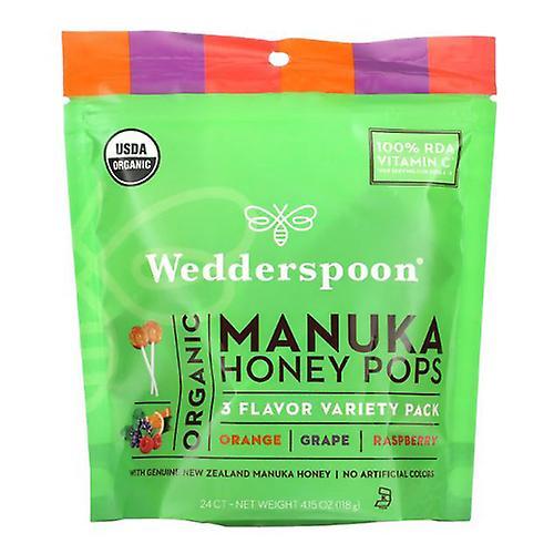 Wedderspoon Organic Manuka Honey Pops For Kids, 24 ct, 4.15 Oz (Pack of 1)