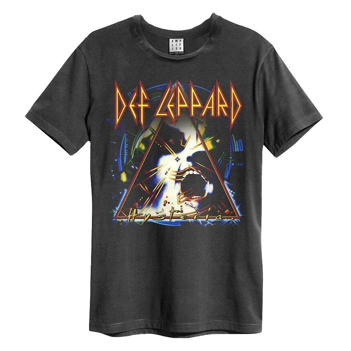 Amplified Def Leppard Hysteria Charcoal T-shirt Small