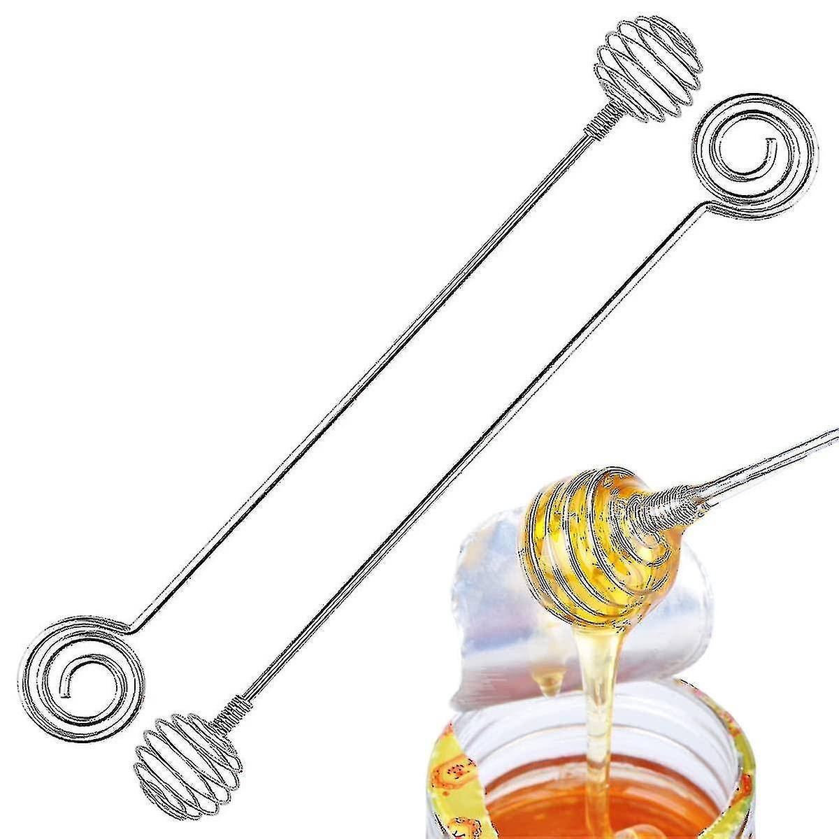 celebrate success Honey Stirrer Spoon, Buy One Get One Free Honey Dipper Sticks Stainless Steel Syrup Spoon Long Handl