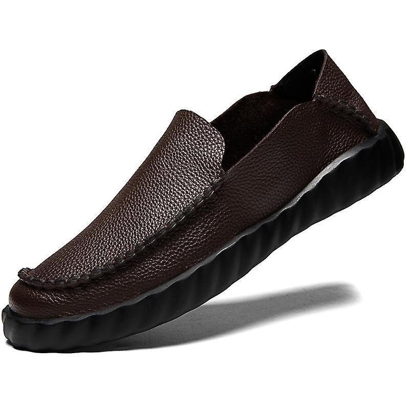 Mickcara Men's C2029 Slip-On Loafer Brown Us9.5/eu43