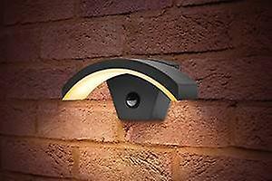 Integral Lighting Outdoor LED Curve Wall Light 8W 3000K 360lm IP54 with Integrated PIR sensor