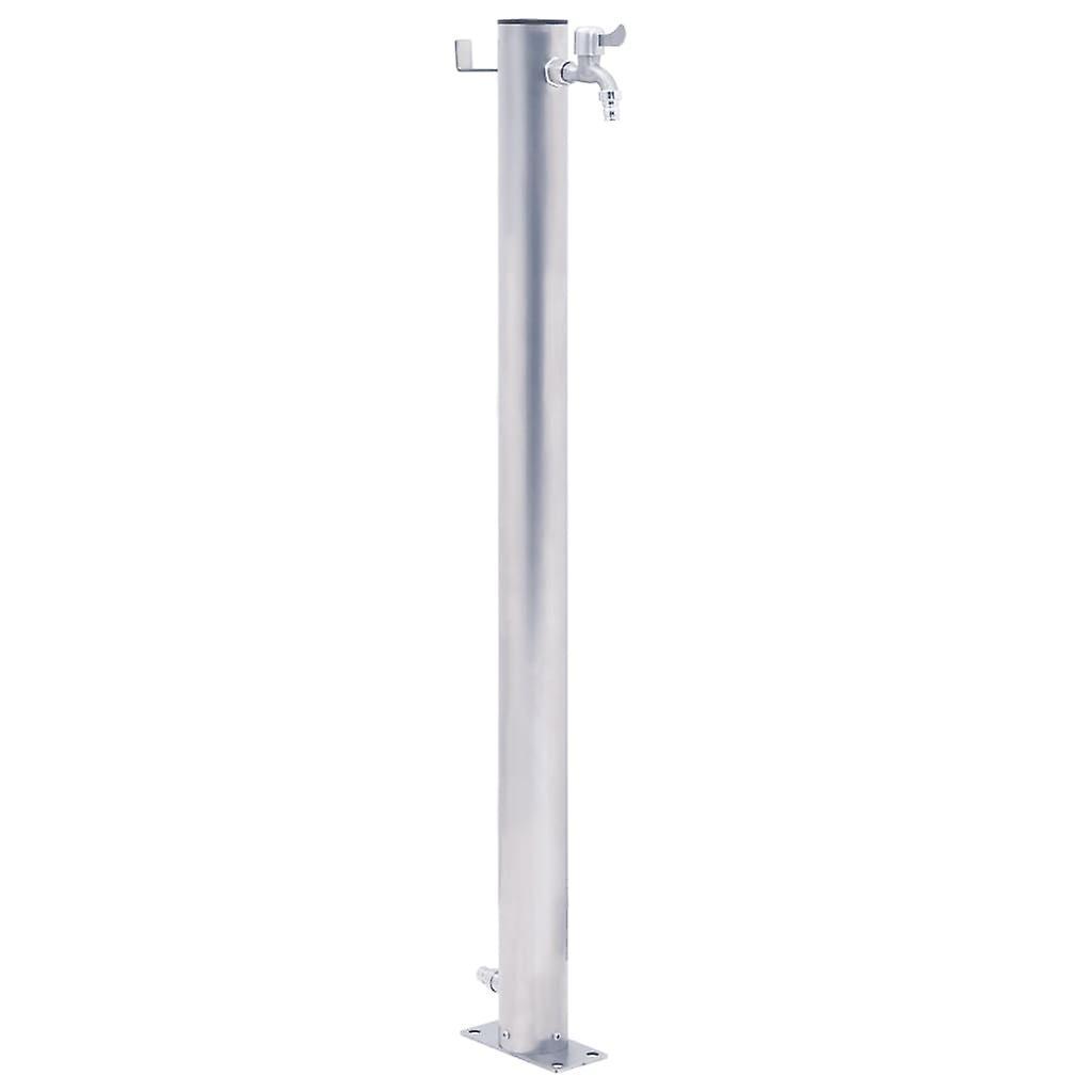 vidaXL Water Column for Garden 100 cm Stainless Steel Round