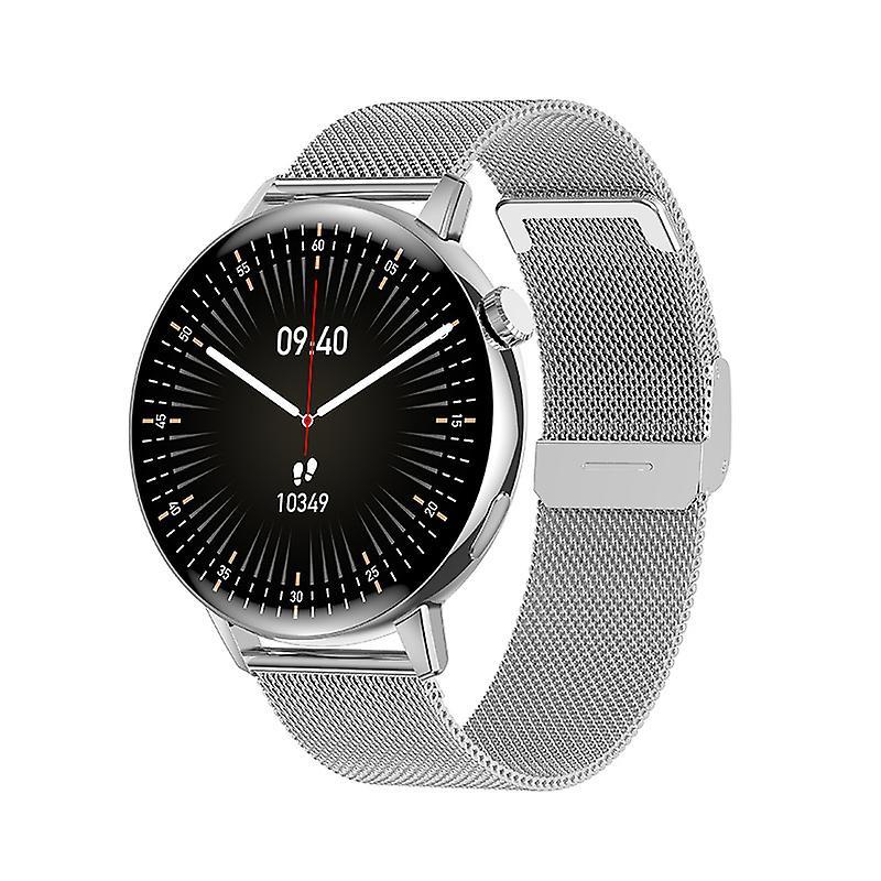 smart watch OHPA I39H BT waterproof Blood oxygen monitoring sport modes Health Butler Silver Milan Steel