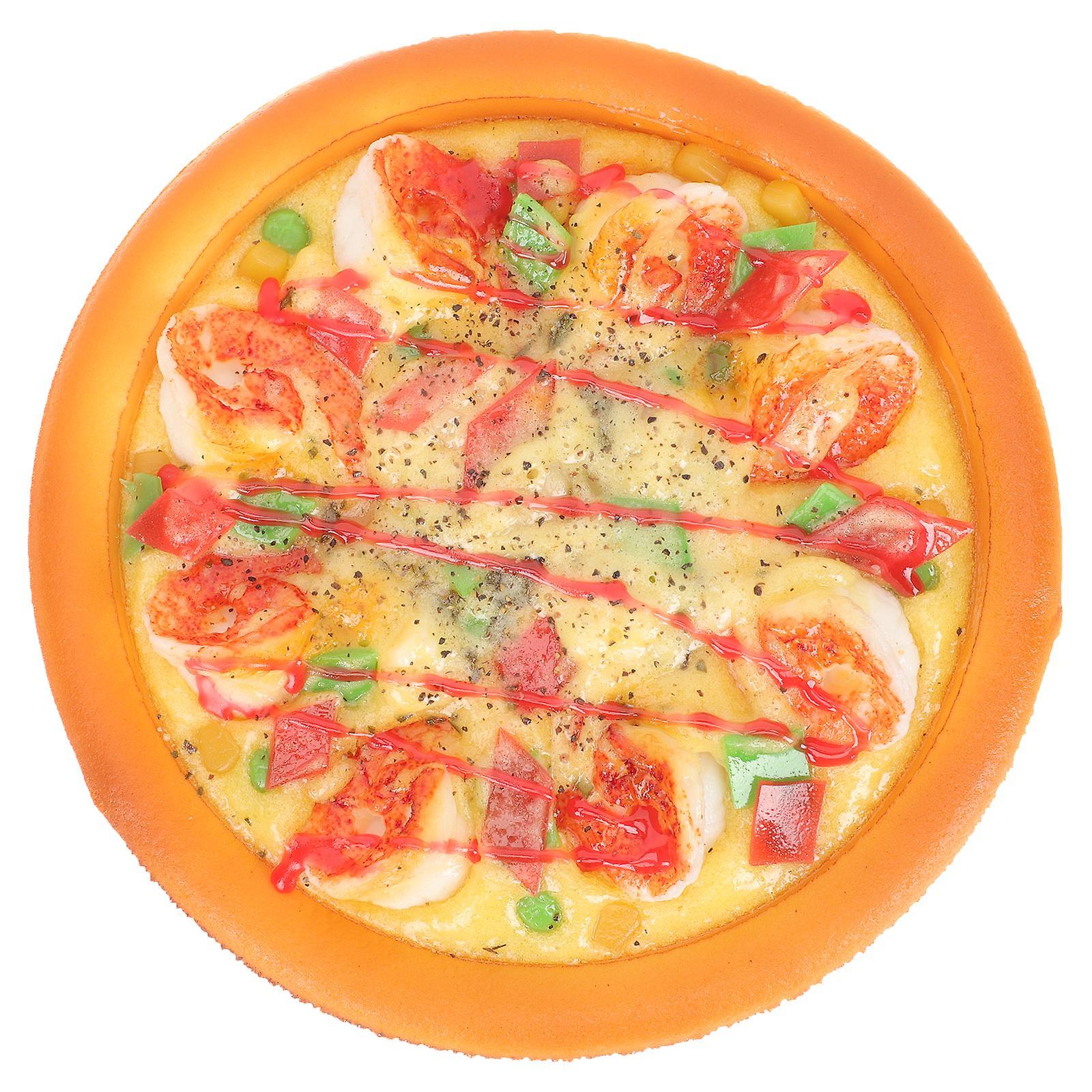 Tinksky Artificial Pizza Fake Pizza Model Restaurant Pizza Prop Pretend Play Food Prop 17.00X17.00X1.80CM