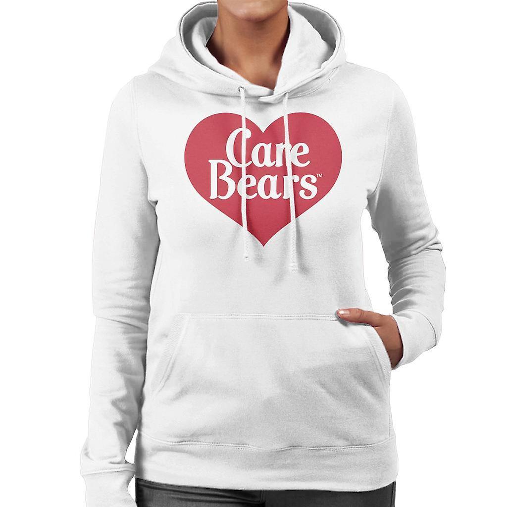 Care Bears Love Heart Logo Women's Hooded Sweatshirt White Large