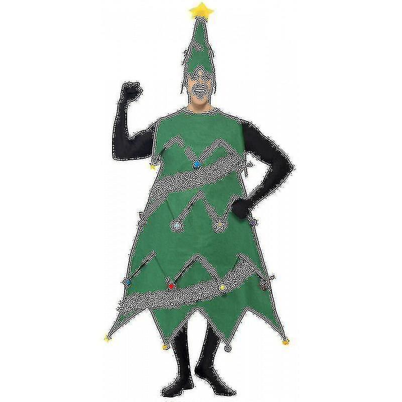 Htclv Adult Men Women Christmas Tree Costume Xmas Fancy Dress Outfit Cosplay Costumes High Quality