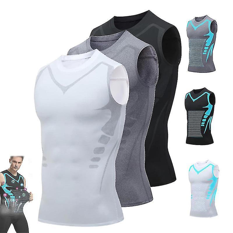 Meet Posture Corrector Vest For Men, Ionic Shaping Sleeveless Shirt 3colors Mix 3XL