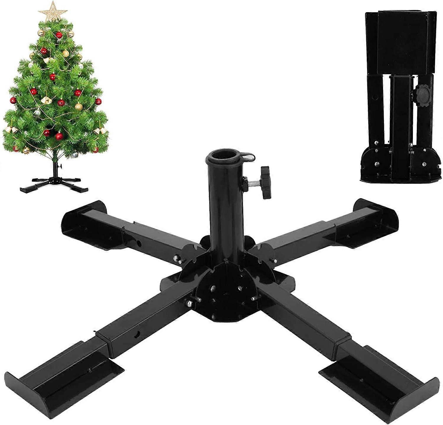 Phwj Foldable And Retractable Christmas Tree Iron Frame, Iron Christmas Tree Stand Christmas Tree Stand Support Base For Christmas Decorations For ..