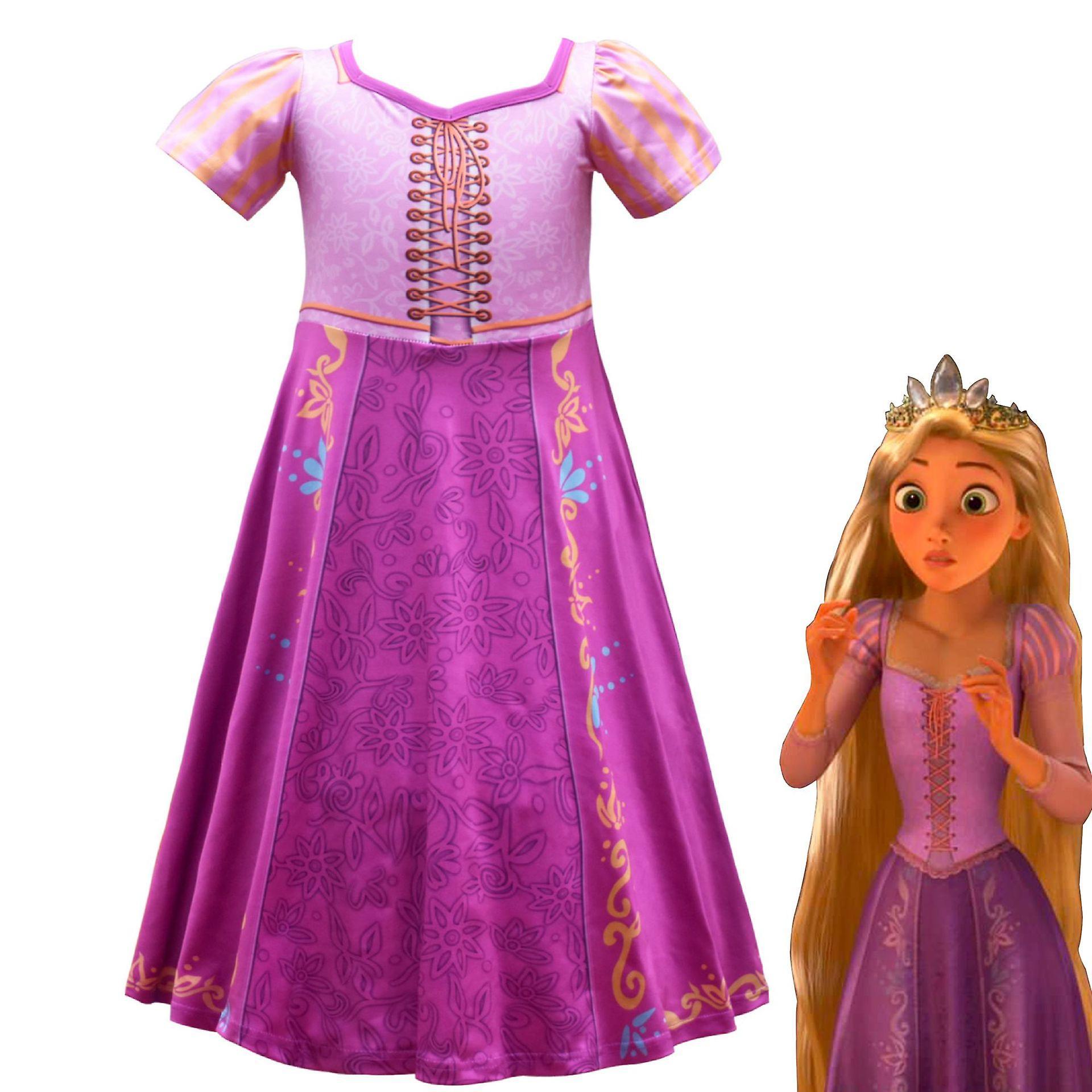 Shznv 2023 Halloween Dress Up Costume Tangled Rapunzel Cosplay Costume Rapunzel Princess Dress Skirt 110cm