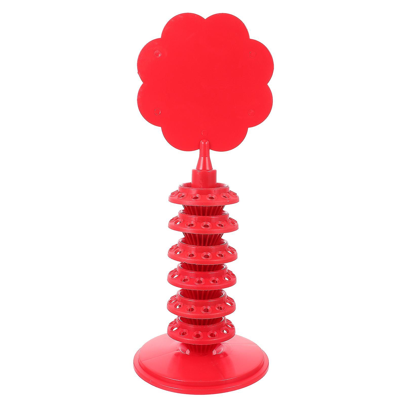 Tinksky Lollipop Display Stand Party Lollipop Storage Rack Marshmallow Stand Holder Red 35X13.8X13.8CM