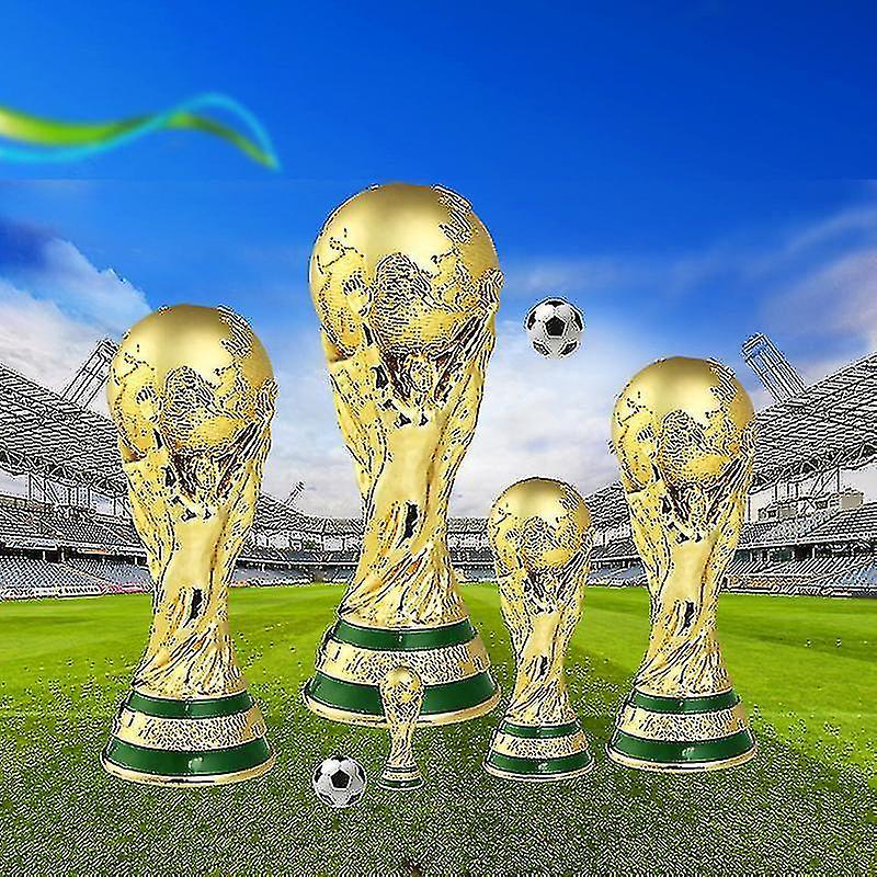 Dint World Cup Football Trophy Resin Replica Trophy Model Soccer Fan Souvenir Gift 27CM