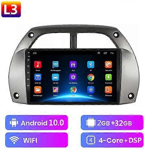 Loerss 4G+64G CarPlay 2din Android AutoRadio GPS Multimedia Player for Toyota RAV4 Rav 4 2001 2002 2003-2006 DSP IPS 2 DIN Car stereo L3