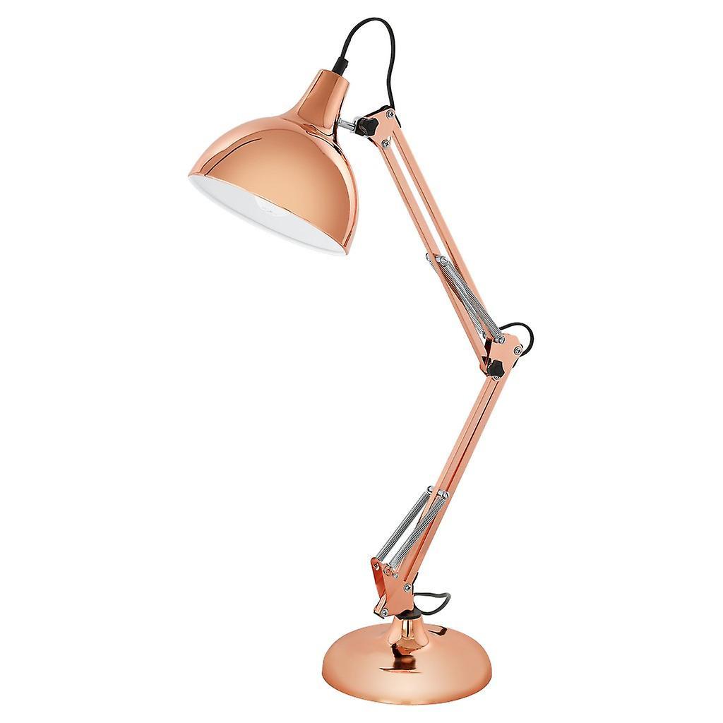 Eglo Lighting Borgillio 1 Light Adjustable Table Lamp Copper, E27