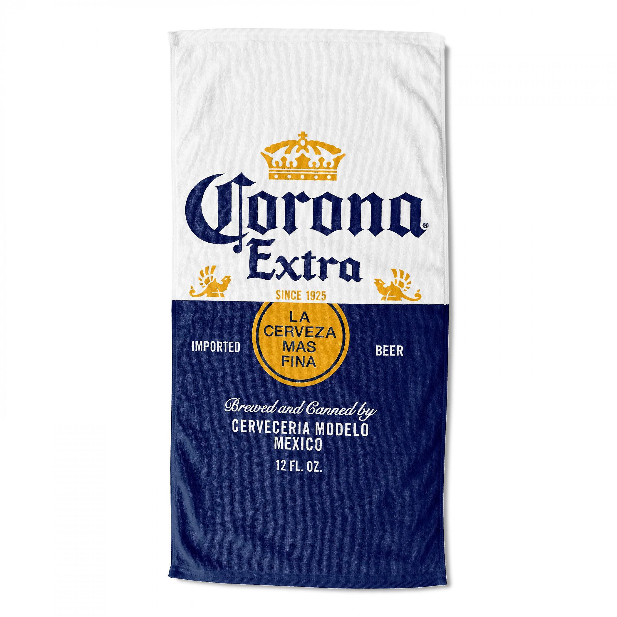 Beers Corona Extra Bottle Label 30"x60" Beach Towel Multi-Color