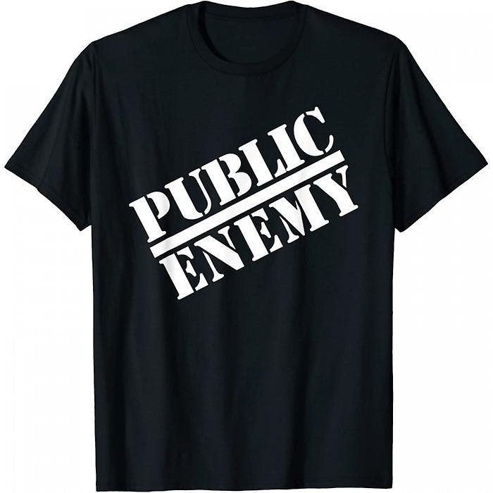 Public Enemy Unisex Adult Logo Cotton T-Shirt Black M