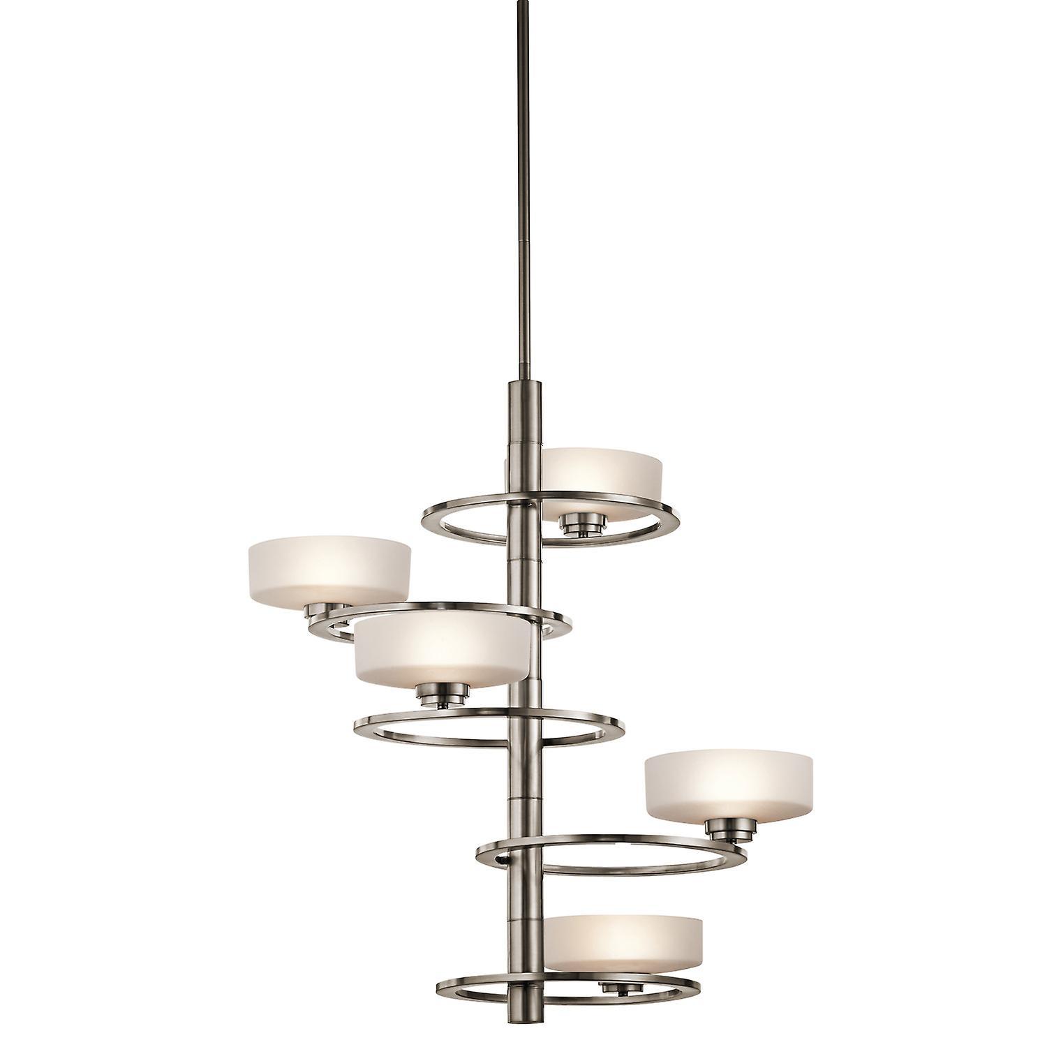 Elstead Lighting Aleeka 5 Light Multi Arm Chandelier Classic Pewter Finish, G9