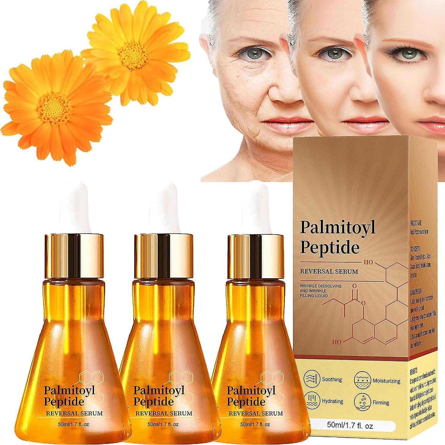 Frusde Revitapeptide Reversal Serum, Palmitoyl Peptide Reversal Serum, Collagen Boost Serum, Anti-Ageing Face Serum 3pcs