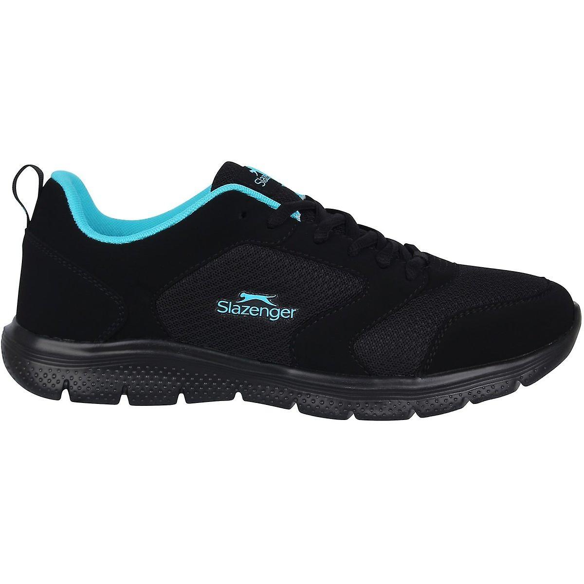 Slazenger Force Mesh Womens Trainers Black/Blue UK 5