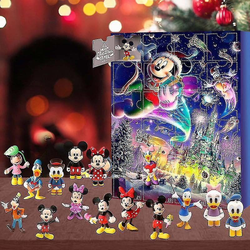 Sunset Gift Mickey Christmas Advent Calendar Toy Mickey Minnie Blind Box Juguetes Advent Surprise Toys Kids Gifts Style 2