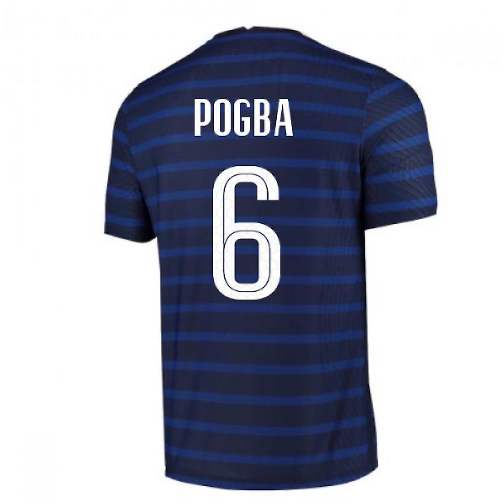 2020-2021 France Home Nike Vapor Match Shirt (POGBA 6) Navy L