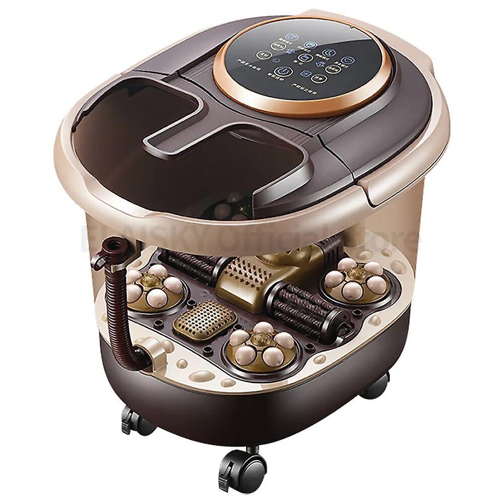 mickcara Foot bath artifact footbath household electric massage heating foot bath barrel with automatic foot tub foot bath massager