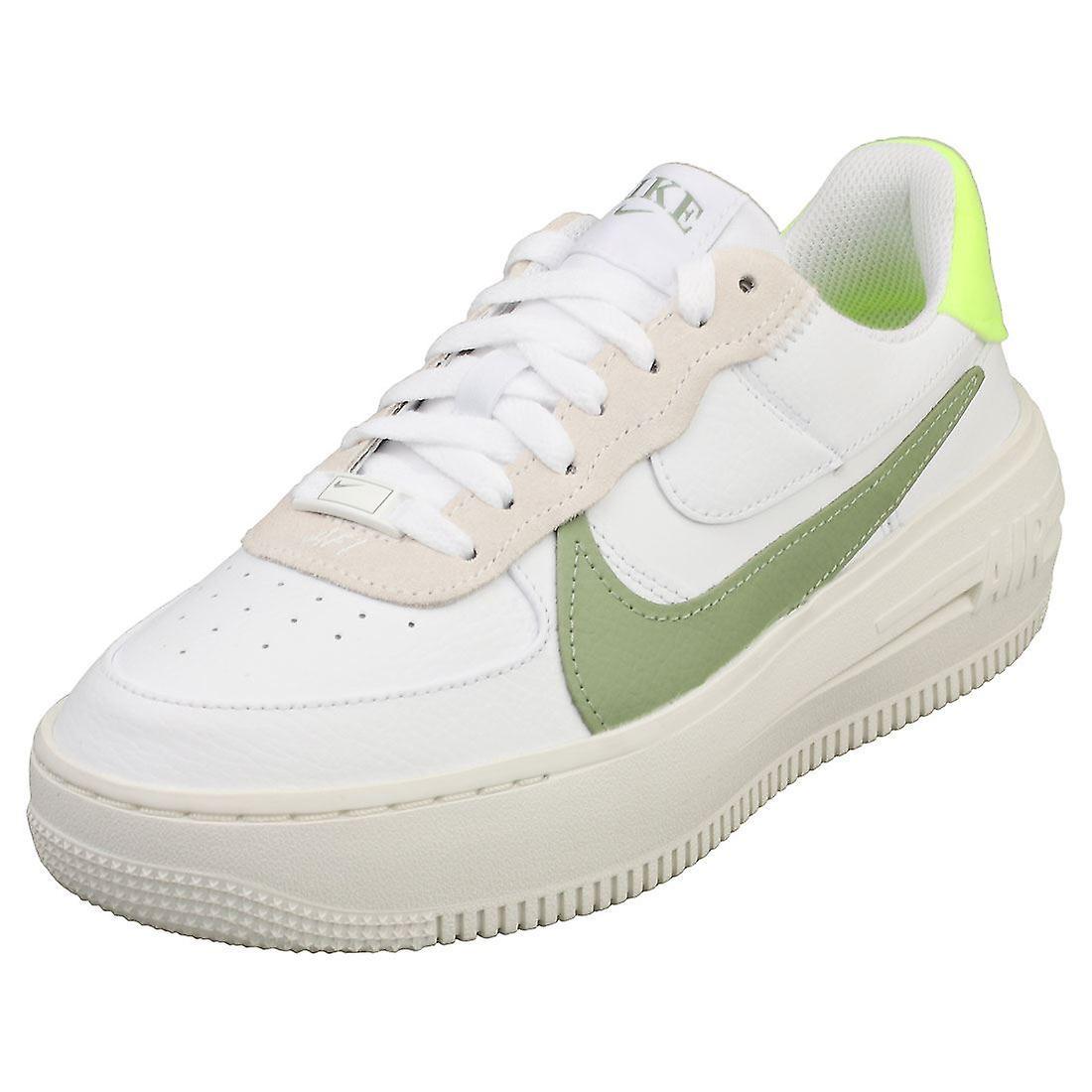 Nike Air Force 1 Plt.af.orm Womens Fashion Trainers in White Green 5.5 UK