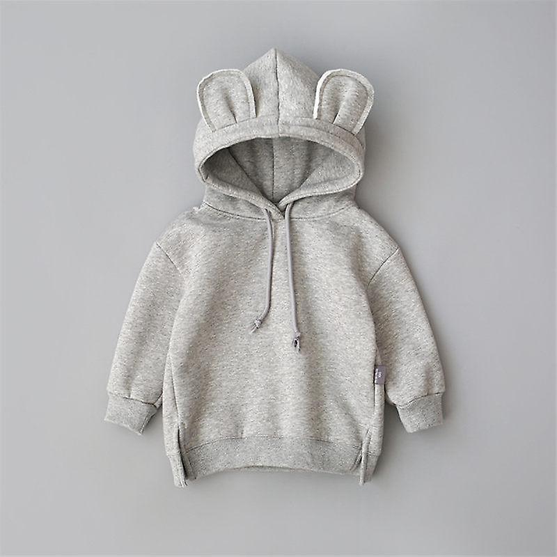 Slowmoose Cartoon 3d Ear Hoodie Sweatshirt For Newborn Gray 24M