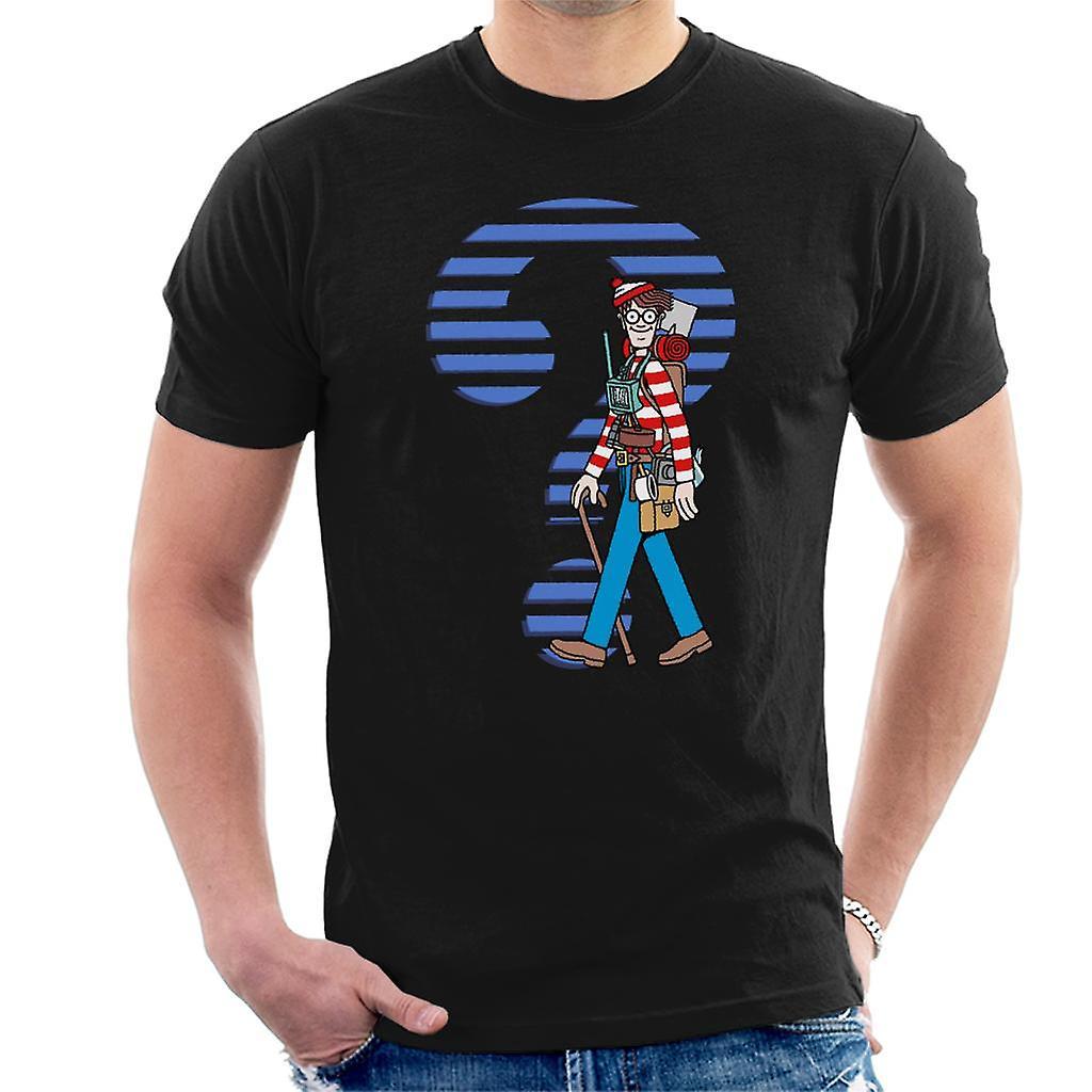 Wheres Wally Where's Wally Question Mark Men's T-Shirt Black XX-Large