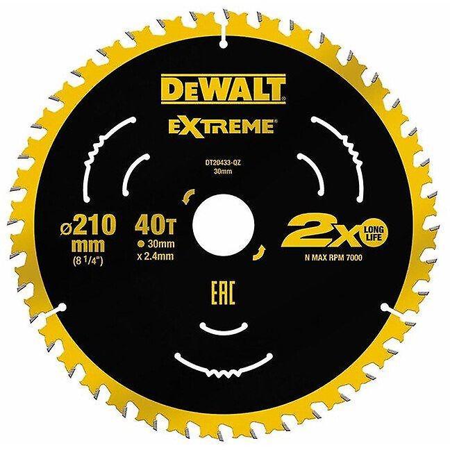 DeWALT DT20433-QZ Extreme 210 x 30mm 40T TCT Saw Blade