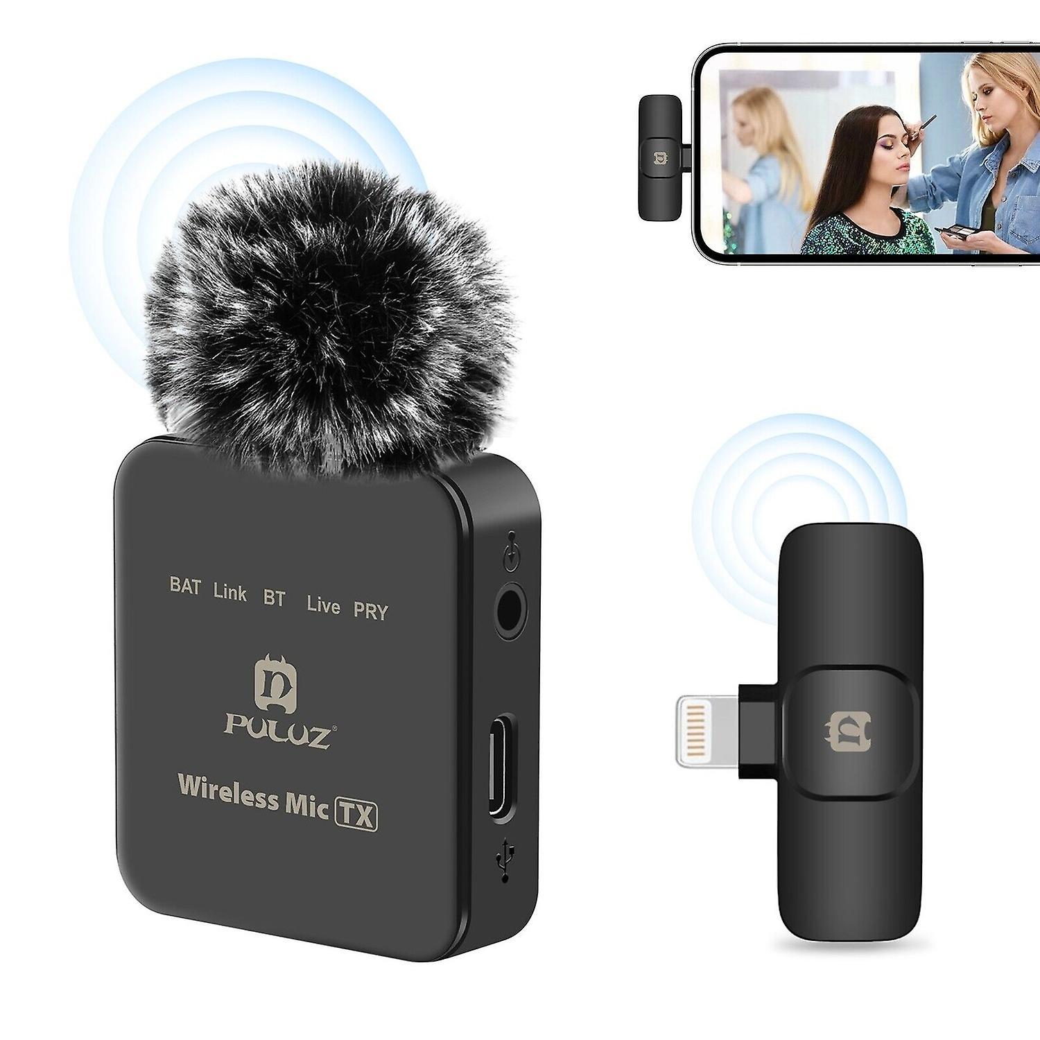 unbrand Wireless Lavalier Microphone for iPhone / iPad 8-Pin Receiver and Dual Microphones