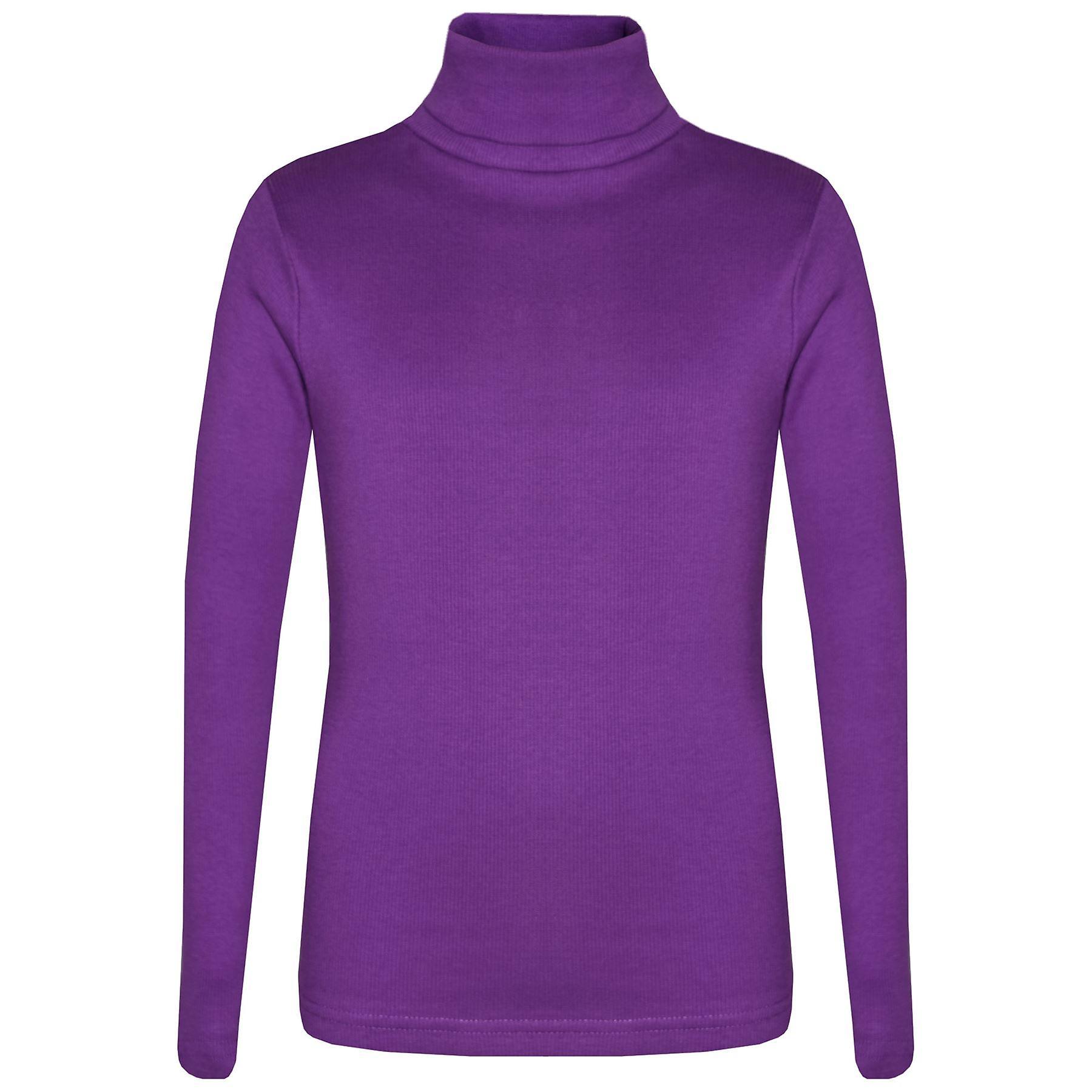 A2Z 4 Kids Girls Polo Neck Turtleneck T Shirt Purple 13 Years