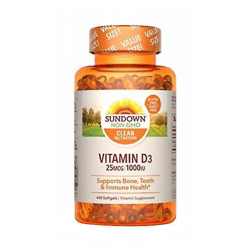 Sundown Naturals Vitamin D3 Softgels, 1000 IU, 400 Caps (Pack of 1)