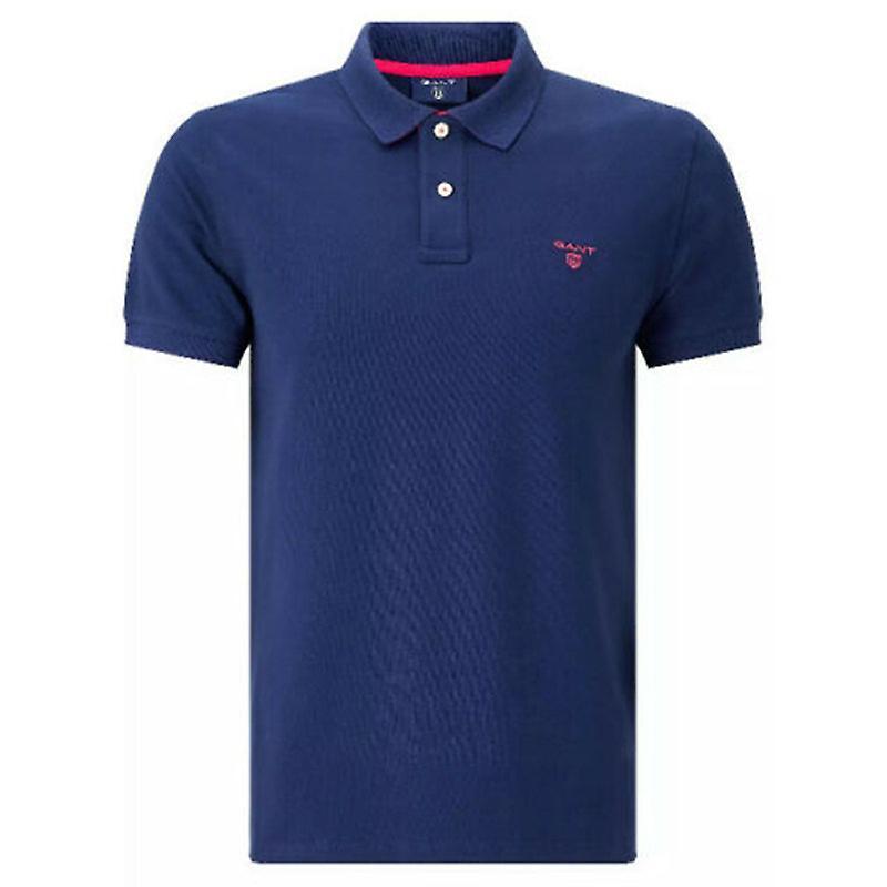 Gant Mens Polo Shirt Short Sleeve Casual Summer Tee Golf Spo Persian Blue S