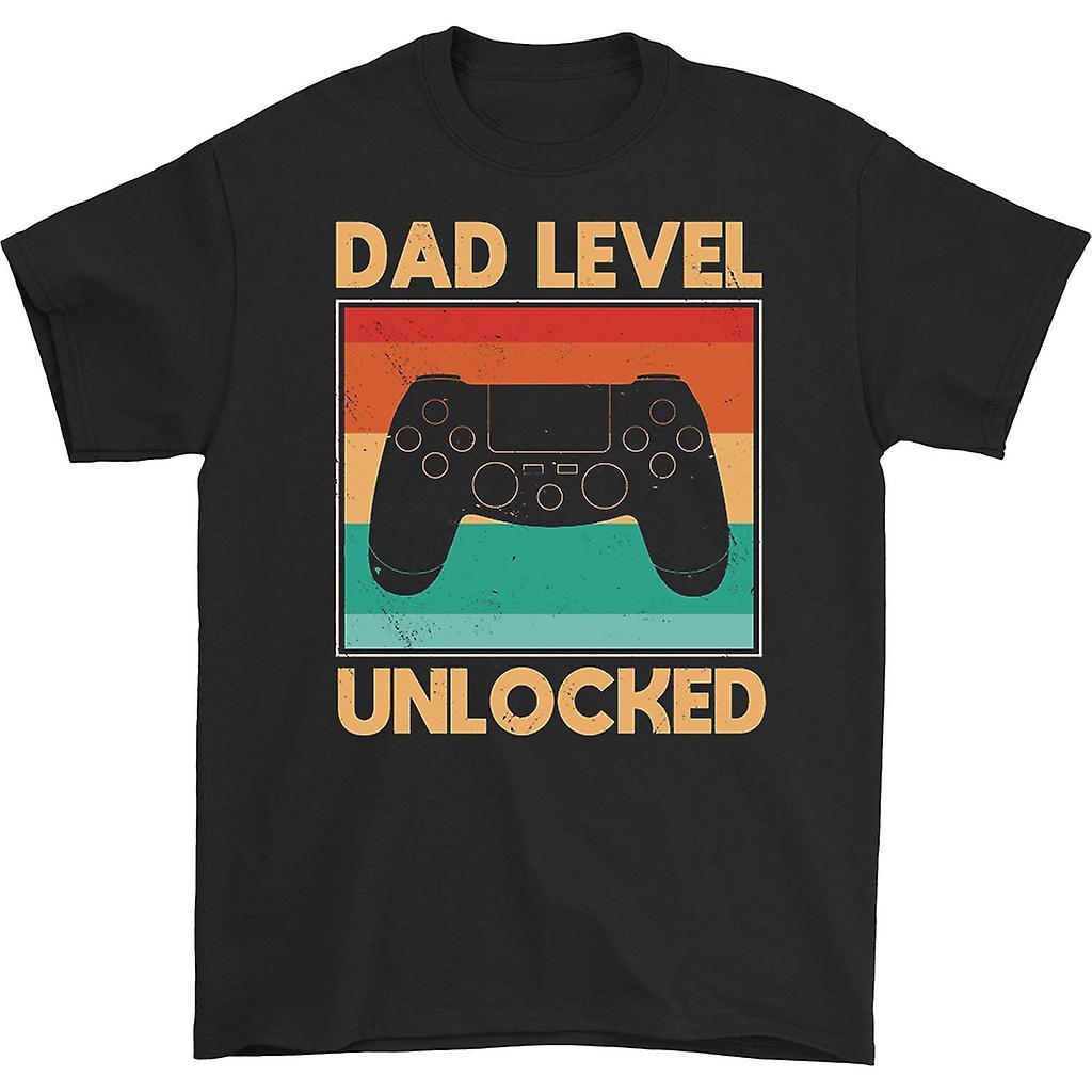 HISHARK Dad level unlocked t-shirt black L