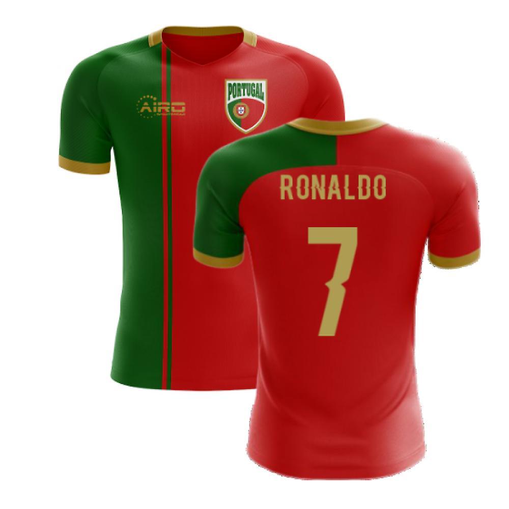 Airo Sportswear 2024-2025 Portugal Flag Home Concept Football Shirt (Ronaldo 7) - Kids Red MB 27-29 inch Chest (69/75cm)