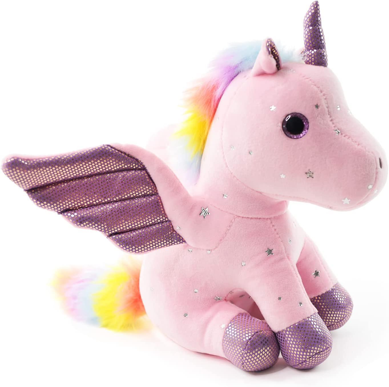 Ubiuo Sew Butiful 8 Inch Unicorn Stuffed Animals, Cute Unicorn Gift Toys For Girls, Unicorns Birthday Gifts Soft Plush Toys Set (pink)