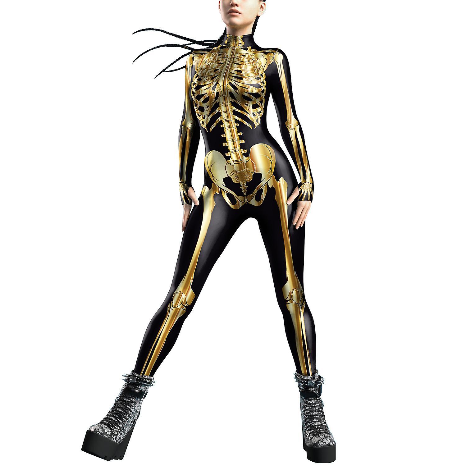 Italian Design Best Seller - Costume for Women, Halloween Costume for Women, Catsuit Golden Costume for Women 1014 M