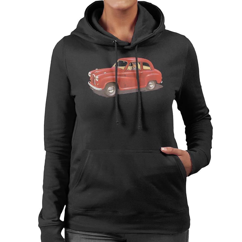 Austin A35 Red British Motor Heritage Women's Hooded Sweatshirt Black XX-Large