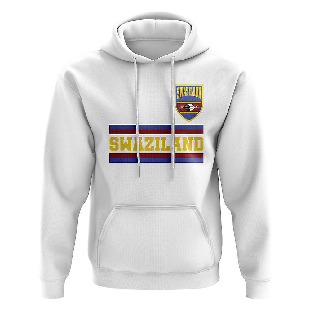 UKSoccerShop Swaziland Core Football Country Hoody (White) XSW