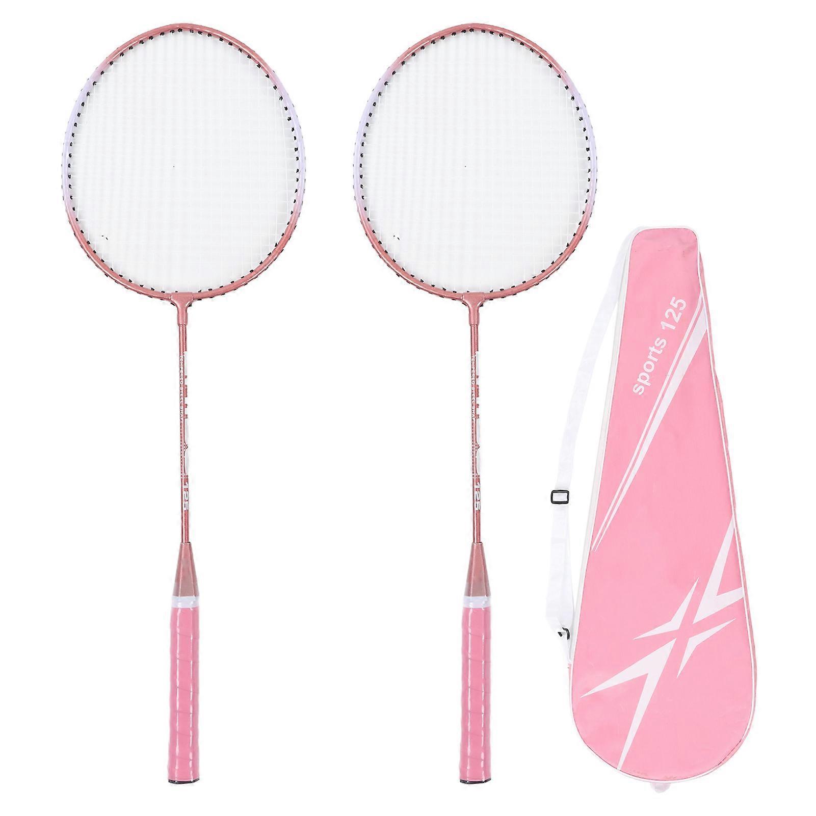 Pcpc Badminton Rackets Pink Professional Separate Iron Alloy Badminton Rackets for Beginners Student Training