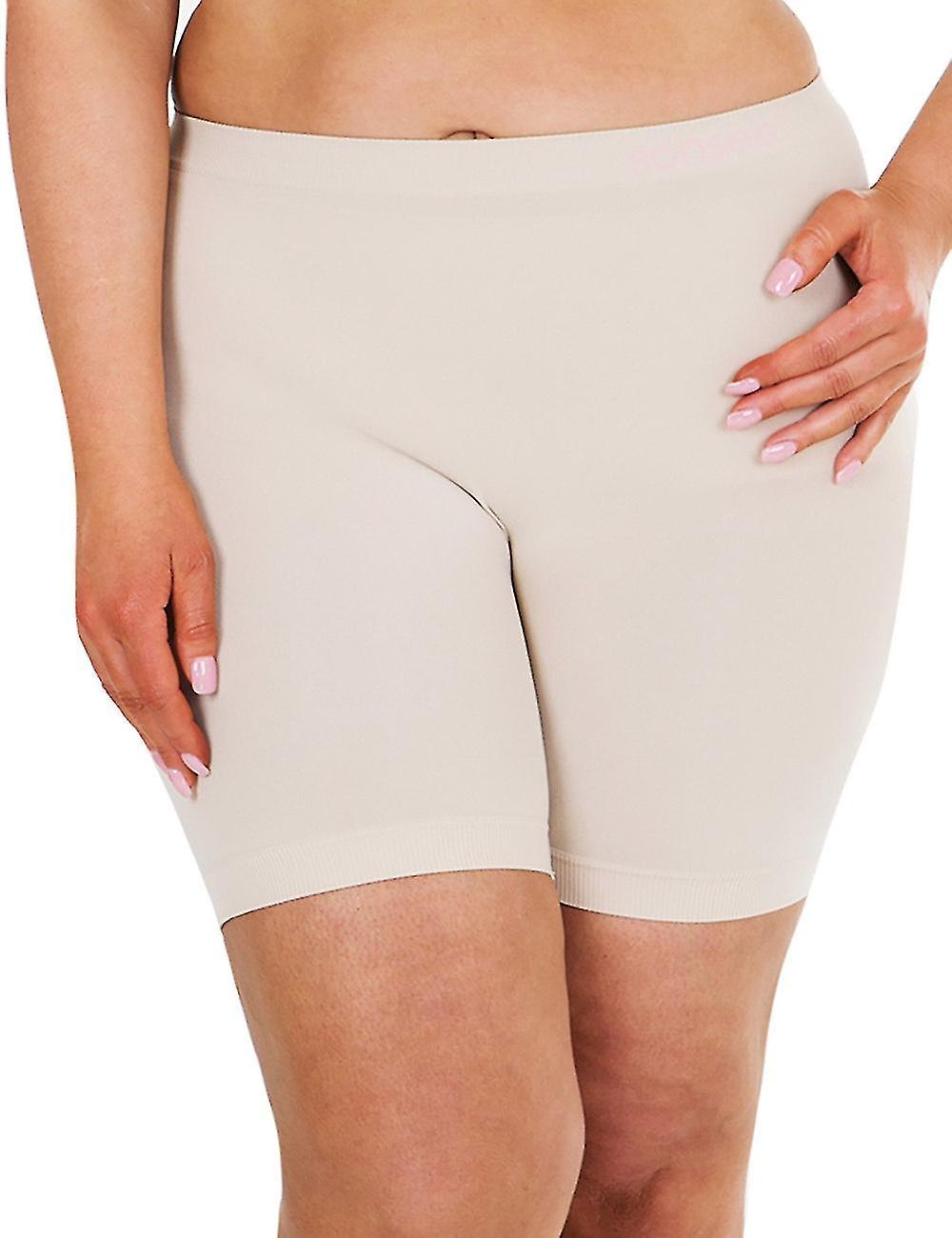 AUTOGRAPH - Plus Size - Womens Lingerie / Shapewear -  Anti Chafing Shorts Sonsee Beige 26/28