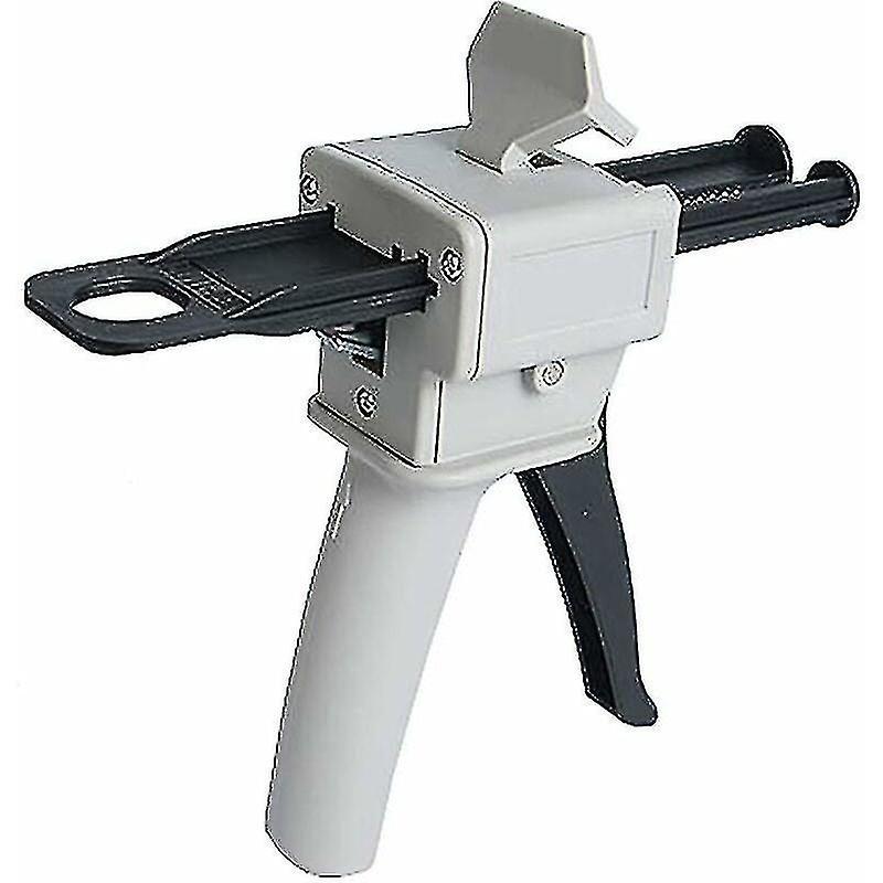 unbrand Epoxy Dispenser Gun, AB Epoxy Glue Gun Handle Applicator for Mixing Glue, 1:1 Ratios 50ml(White)