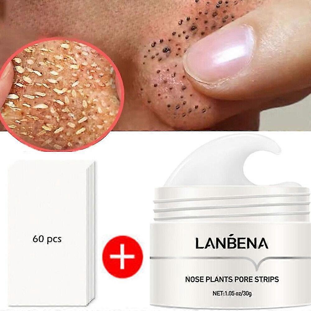 Zhiyi Lanbena Blackhead Remover Cream Pore Strips Nose Acne Deep Clean Peel Off Mask